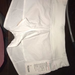 White Lululemon Speed Shorts